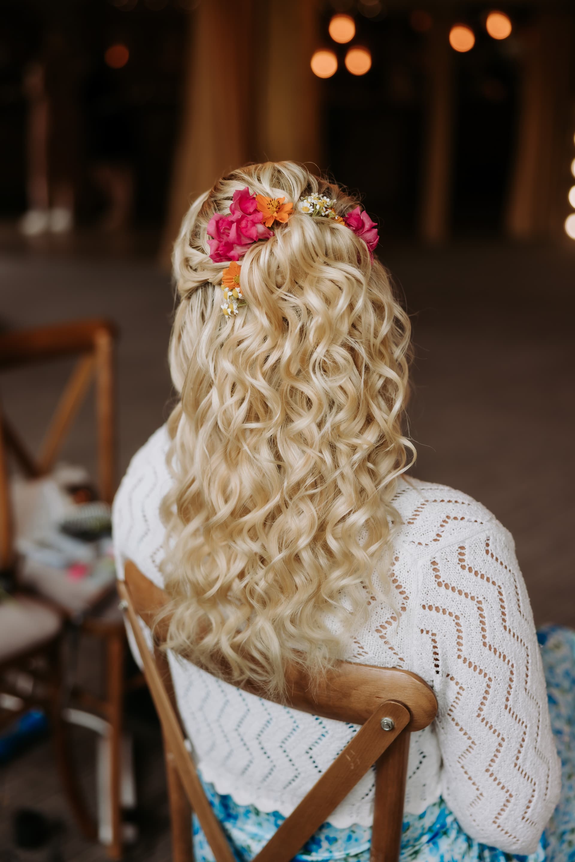 Bridal preparations in the morning light of the Prep Barn